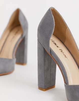 suede block heel shoes