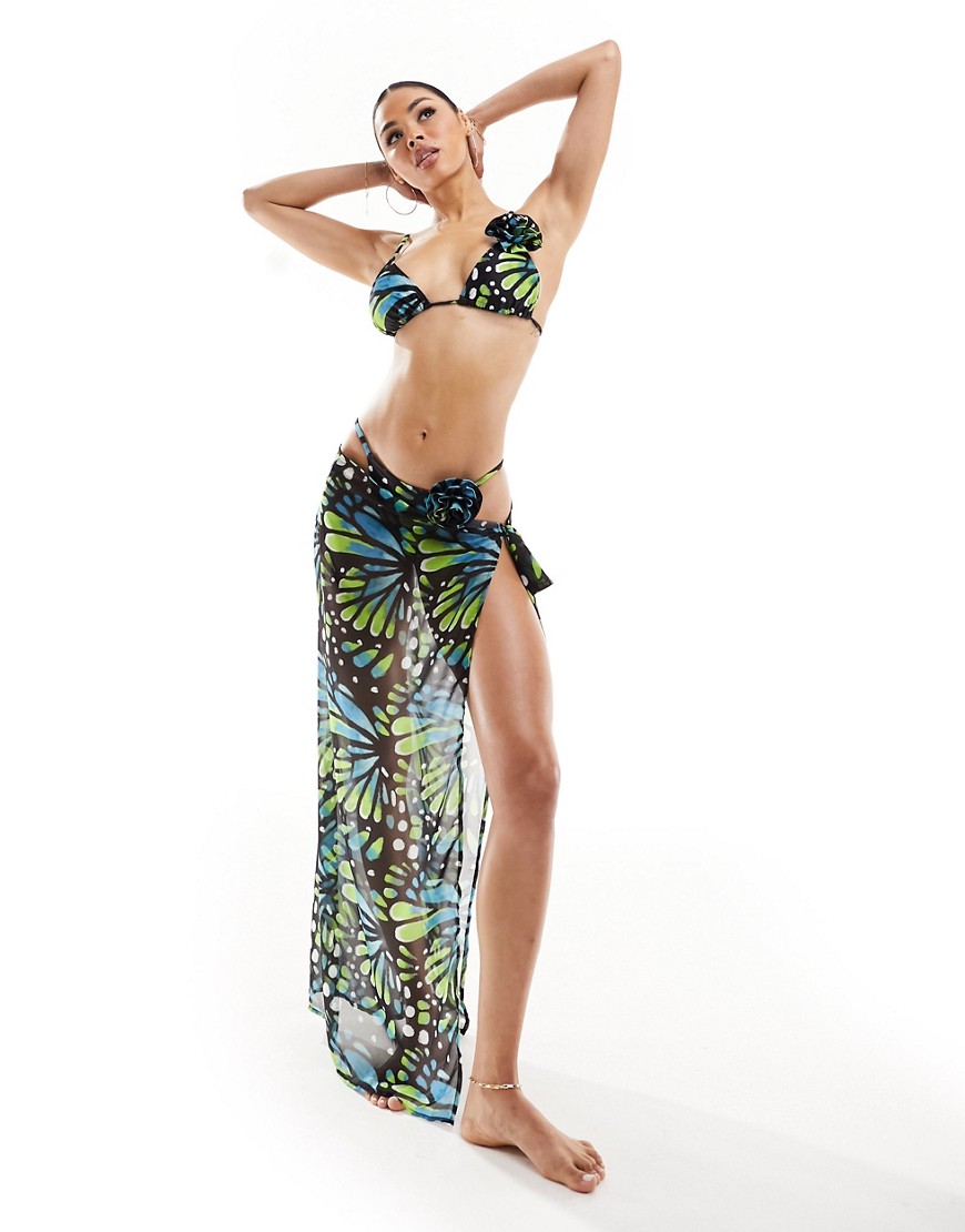 Public Desire print maxi sarong in multi
