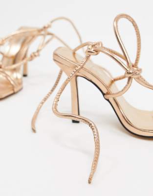 gold square toe heels