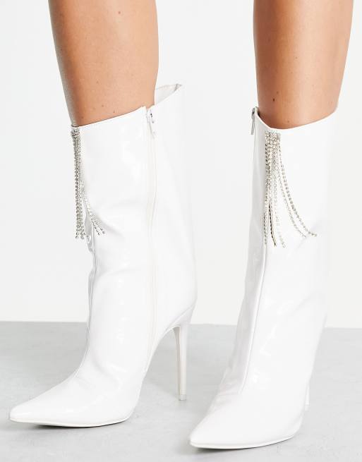 White best sale stiletto bootie