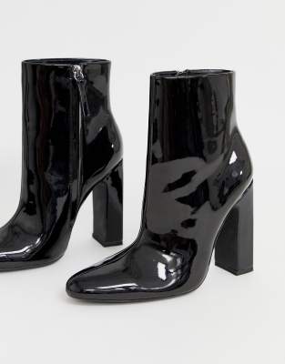 vinyl ankle boots