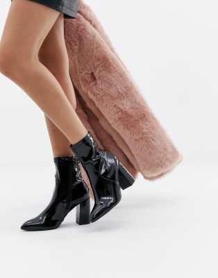 black patent boots asos