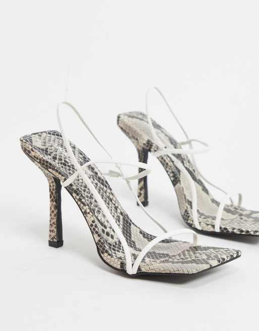 public desire rayelle square toe heeled sandals in beige