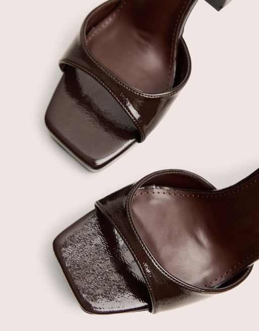 Public Desire Resist patent platform high heels in brown, 3 of 4