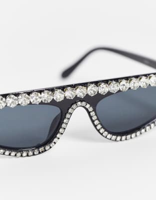 cat eye sunglasses rhinestones