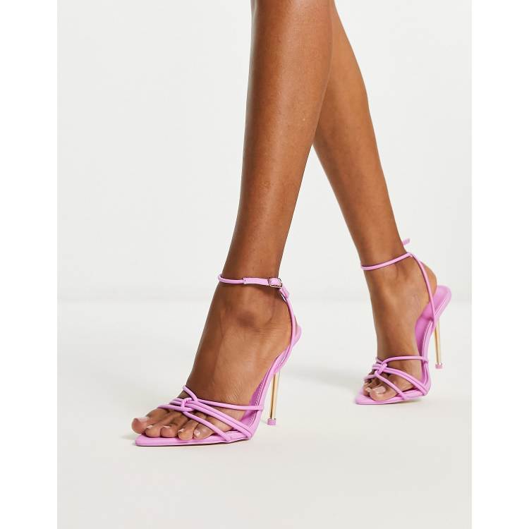 Cerise pink strappy sandals hot sale