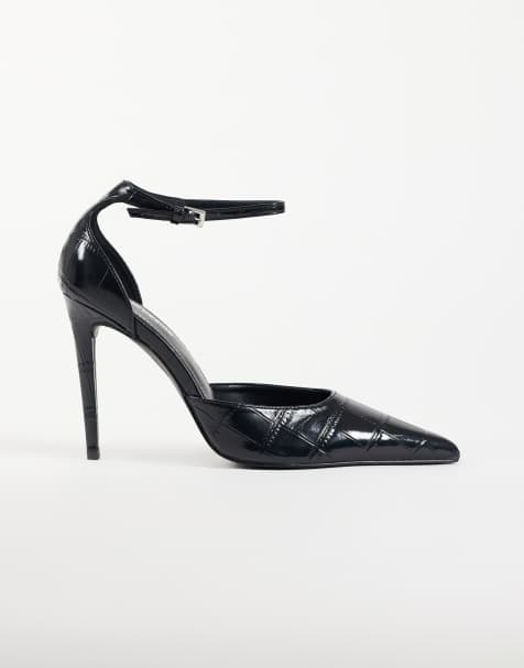 Public Desire Riven heeled pumps in black - view 1