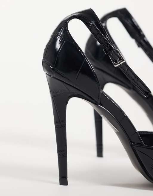 Public Desire Riven heeled pumps in black, 4 of 5