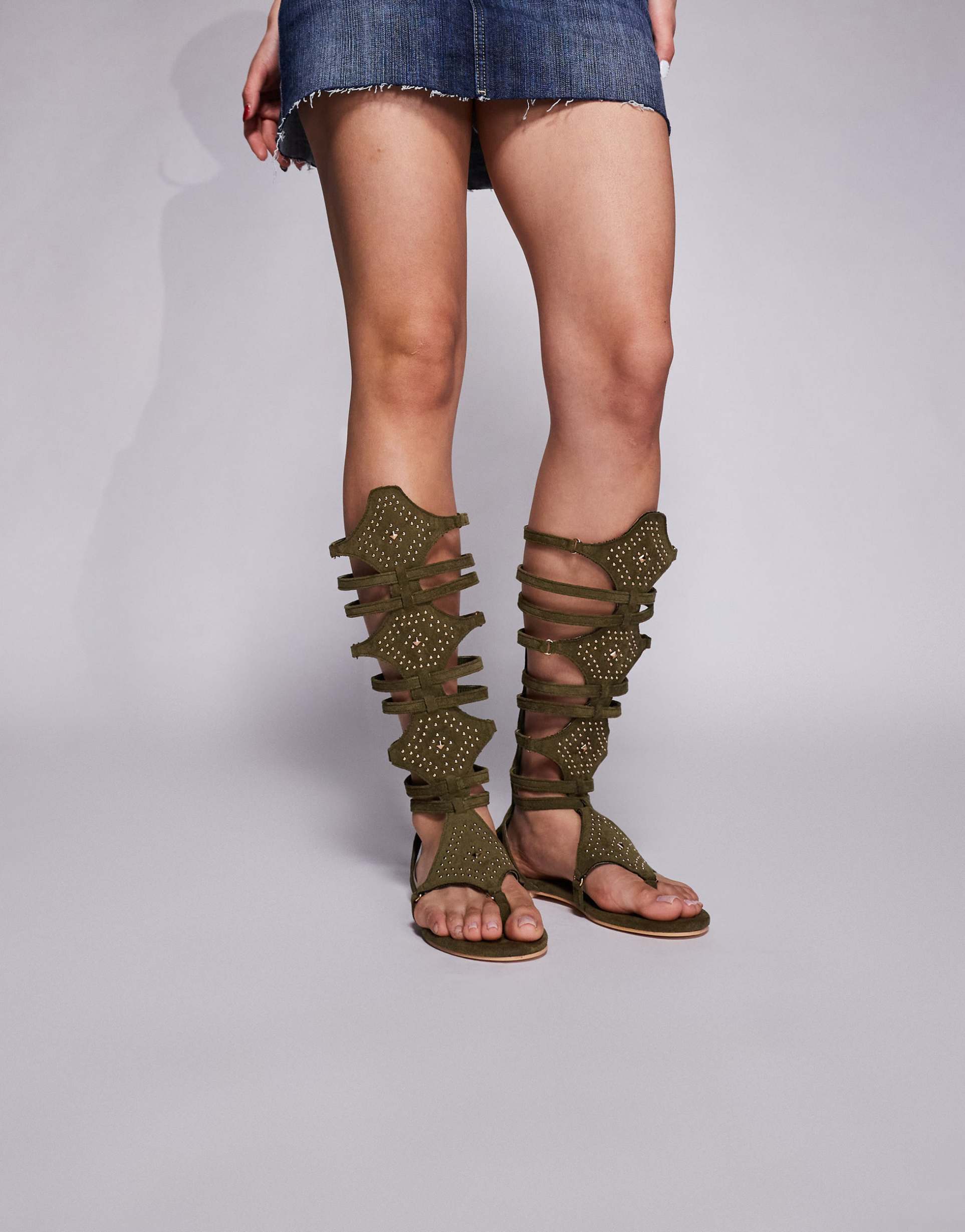 public desire rome gladiator sandals in olive