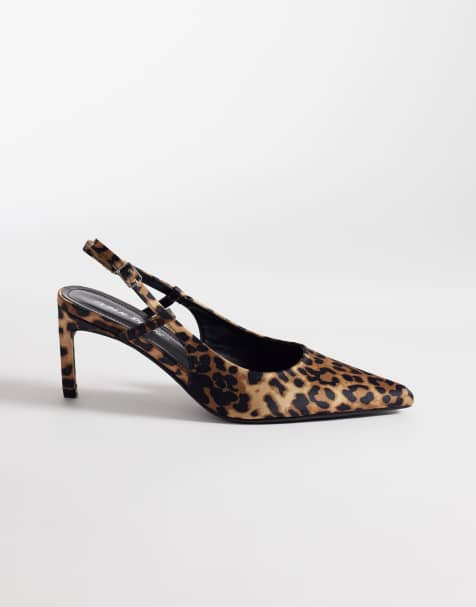 Public Desire - Salsa - Scarpe leopardate con tacchetto a spillo e cinturino posteriore - view 1