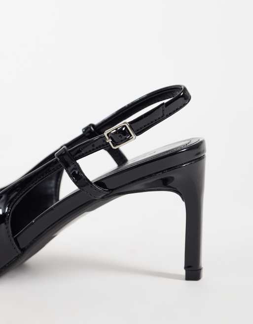 Public Desire Salsa sling back kitten heels in black, 4 of 5