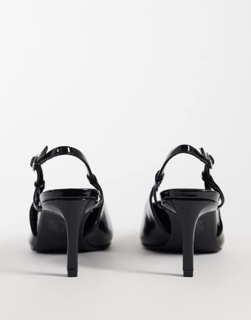 Public Desire Salsa sling back kitten heels in black, 5 of 5