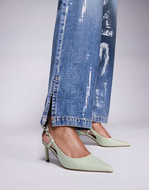 Public Desire - Salsa - Slingback kitten hakken in groen - view 1