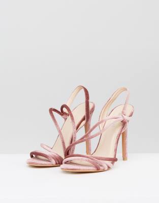 blush strappy sandals