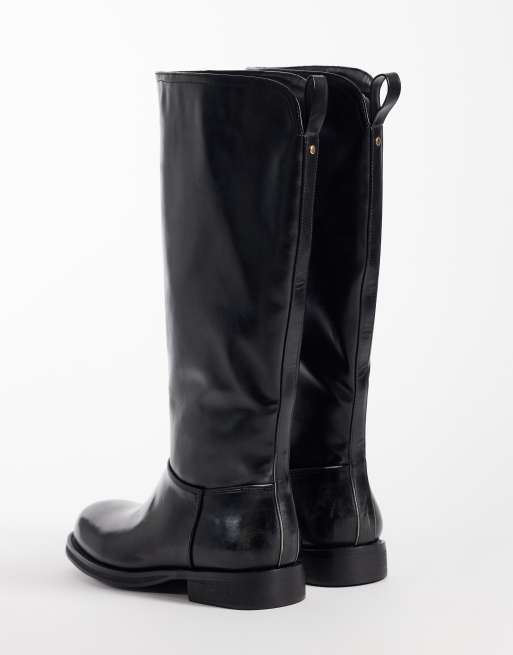 Public Desire Sheldon bottes montantes à bout rond noires, 4 de 4