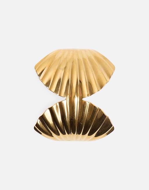 Public Desire Shell adjustable cuff in gold, 2 of 3