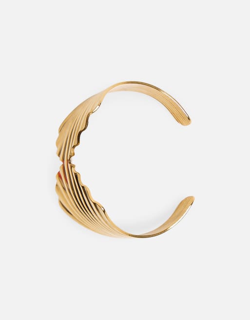 Public Desire Shell adjustable cuff in gold, 3 of 3