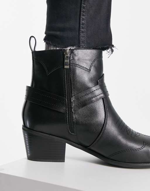 Public Desire - Sheriff - Stivaletti western neri con dettagli in metallo, 4 di 4
