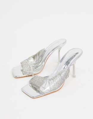 embellished mule heels