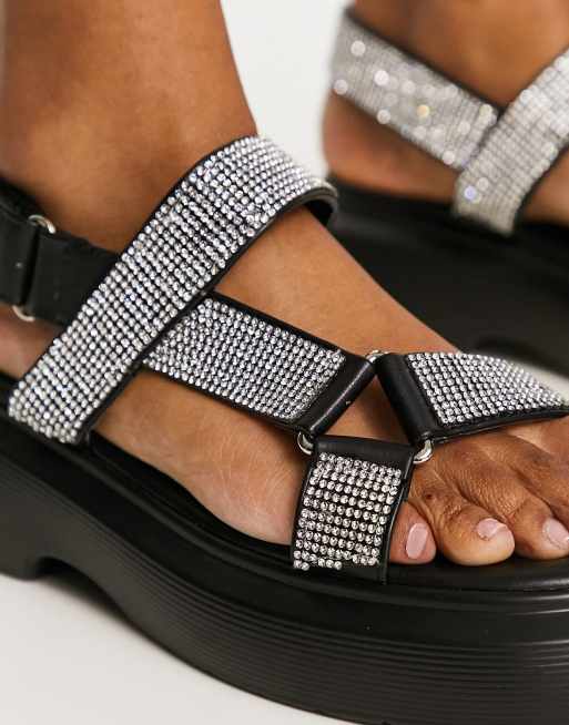 Embellished cheap chunky sandals