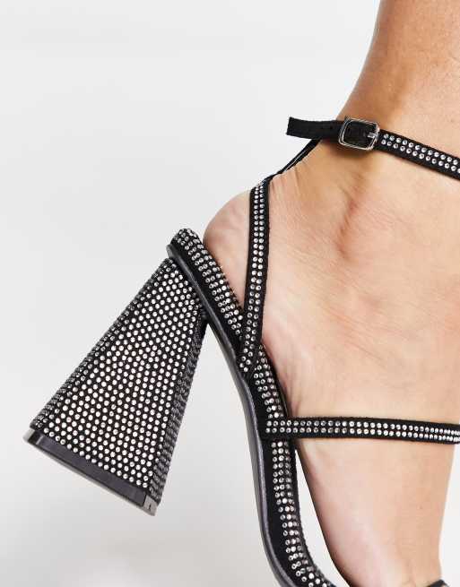 Public Desire Julia Black Block Heel Tie Up Sandals, $17, Asos