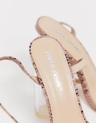 barely there snakeskin heels