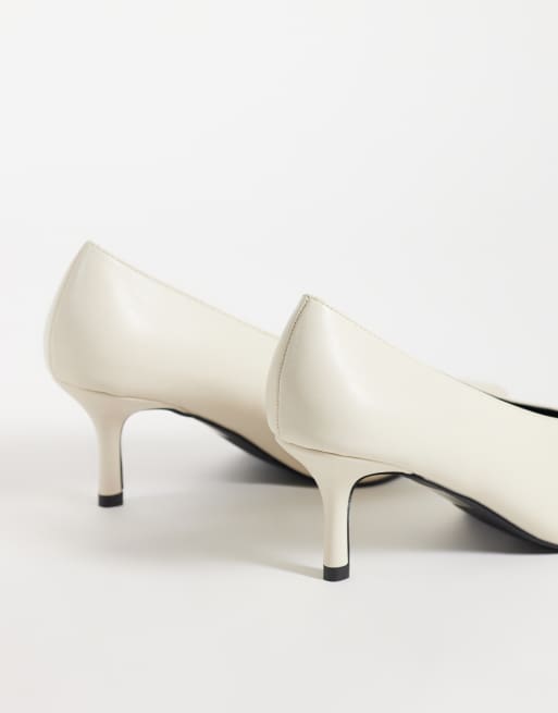 Public Desire Solaire pumps med hæl i råhvid, 4 af 4