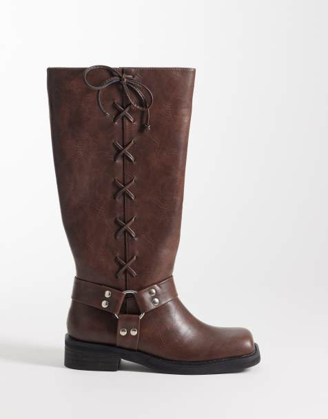 Public Desire - Soulful - Bottes hauteur genou avec harnais - Marron - view 1