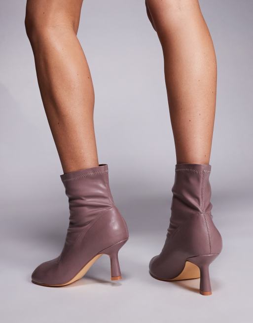 Public Desire - Soulmate - Stivaletti malva con tacco e punta tonda, 2 di 4