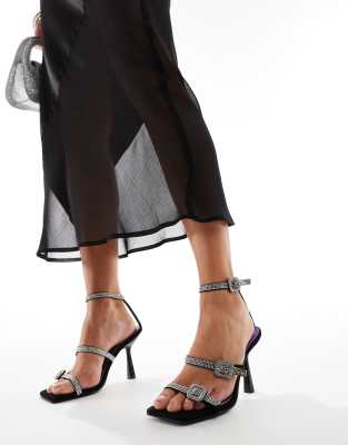  Spellbound embellished buckle mid heel sandals 