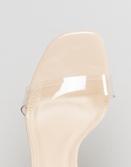 Public Desire Spirit Clear Strap Embellished Heeled Sandals, 3 of 4