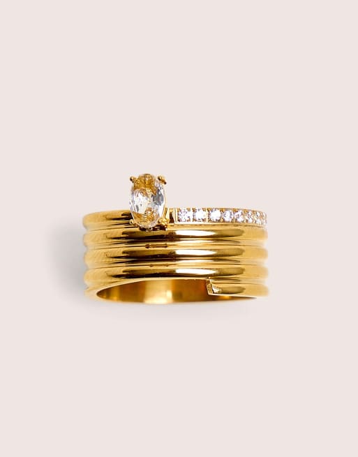 Public Desire Stacked ring in gold, 4 of 4