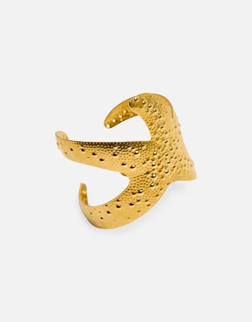 Public Desire Starfish adjustable cuff in gold, 2 of 3