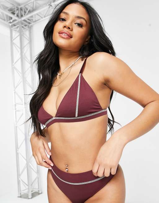 Public Desire - String met hoge taille en blootgelegde naden