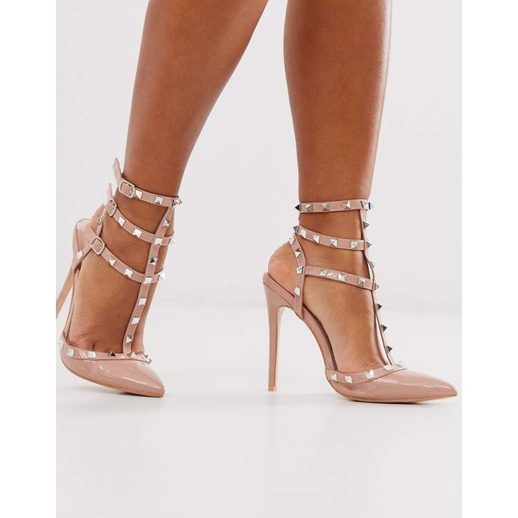 Nude clearance studded shoes