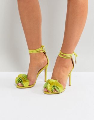 Public Desire – Sugar – Limefärgade sandaler med klack-Grön