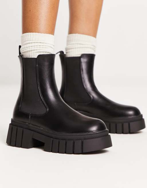 Public Desire - Super-chunky Chelsea-ankelstøvler i sort