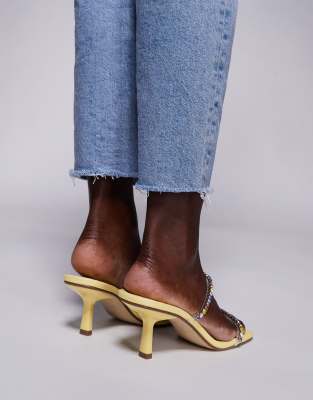 Public Desire Suvi Embellished Strap Kitten Heel Sandals