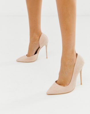 blush pink court shoes
