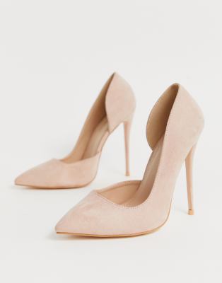 blush pump heels