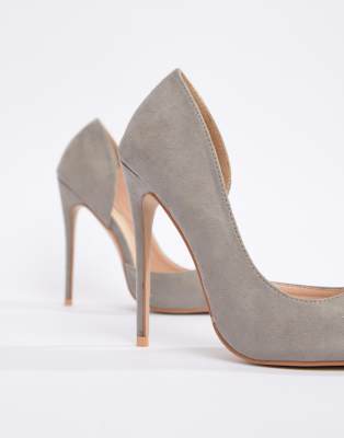 escarpins gris clair