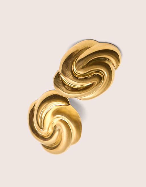 Public Desire Swirl detail earrings gold in gold, 3 of 4