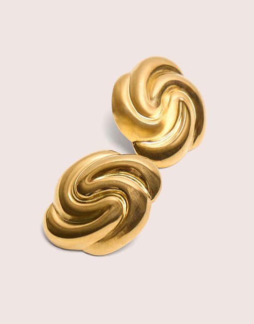 Public Desire Swirl detail earrings gold in gold, 4 of 4