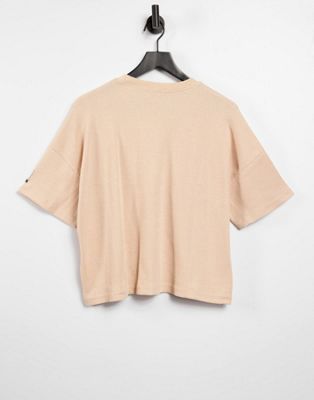 Tops Public Desire - T-shirt gaufré et texturé à motif - Beige