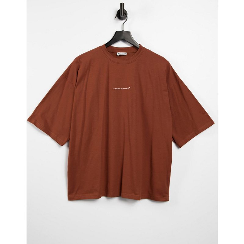 T-shirt e Canotte fz8cU Public Desire - T-shirt in marrone cioccolato con motivo