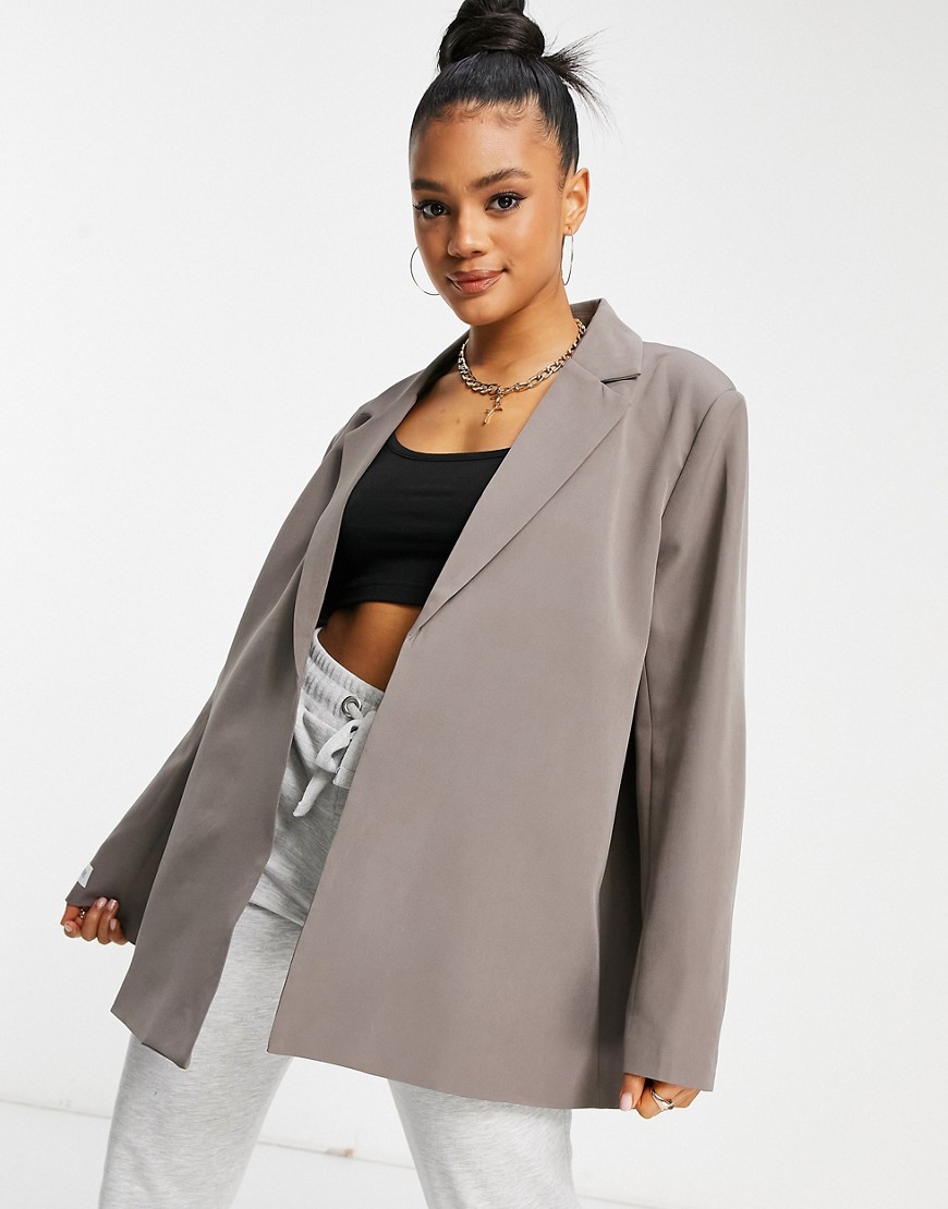 Public Desire tailored blazer in gray-Grey