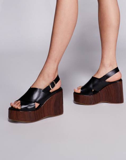 Public Desire Tamanco mule sandals in black - view 1
