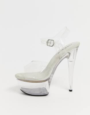 clear platform high heels