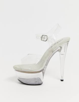 asos clear heel shoes