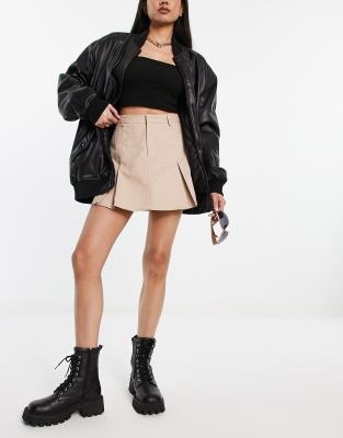 Public Desire tennis mini skirt in camel-Neutral